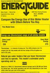 yellow energyguide label, Boston, Massachusetts
